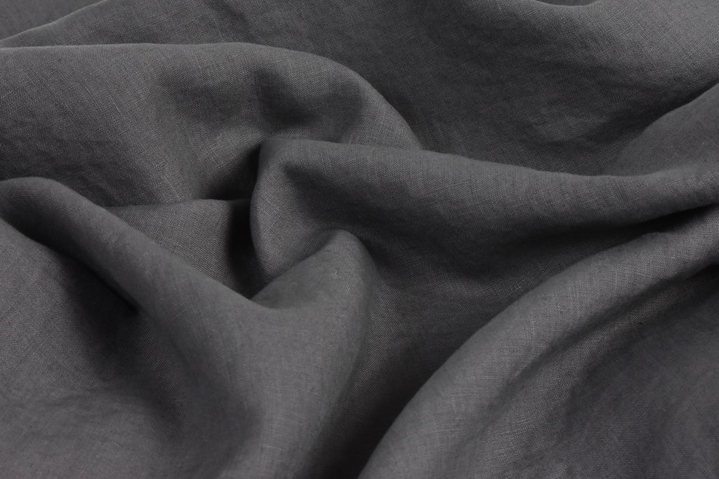 Dark Grey Linen Pillowcase UK