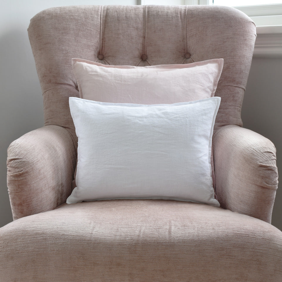 White Pure Linen Cushion