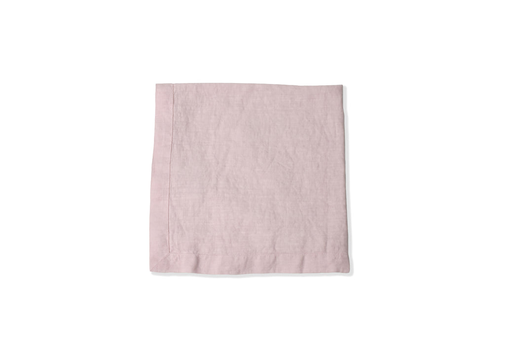 Chalk Pink Linen Napkin Flat Lay