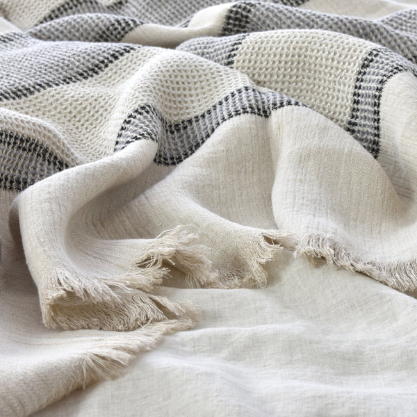 Jeo Natural Linen Throw