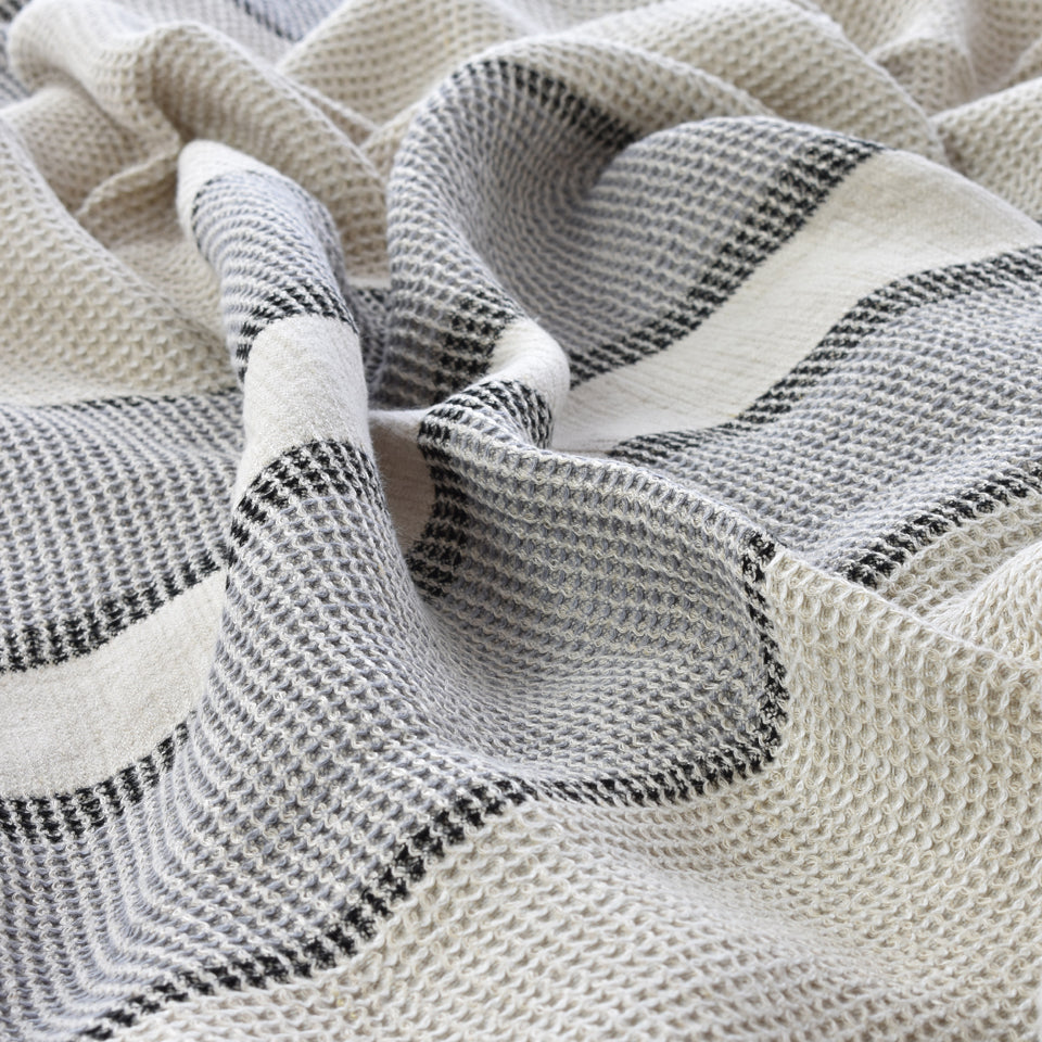 Pure Linen Woven Throw | Naturally Soft and Cosy – Chalk Pink Linen Company