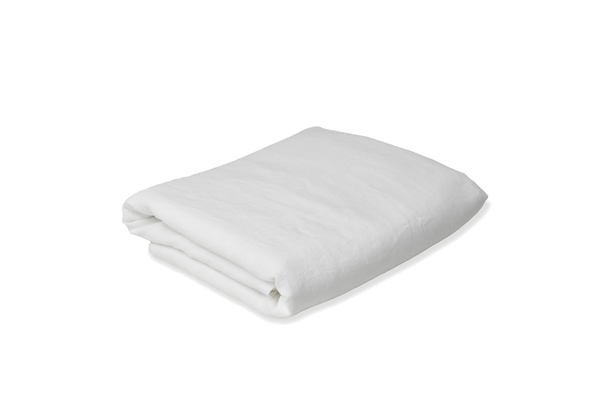 Children's Linen Fitted Sheet - Still White – Chalk Pink Linen Company