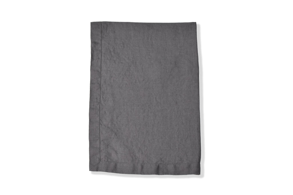 Cut Out Image of a Charcoal Secret Grey Linen Tablecloth
