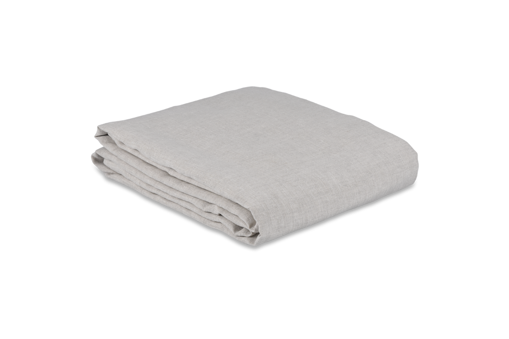 Natural Linen Duvet Cover Folded on a white sheet