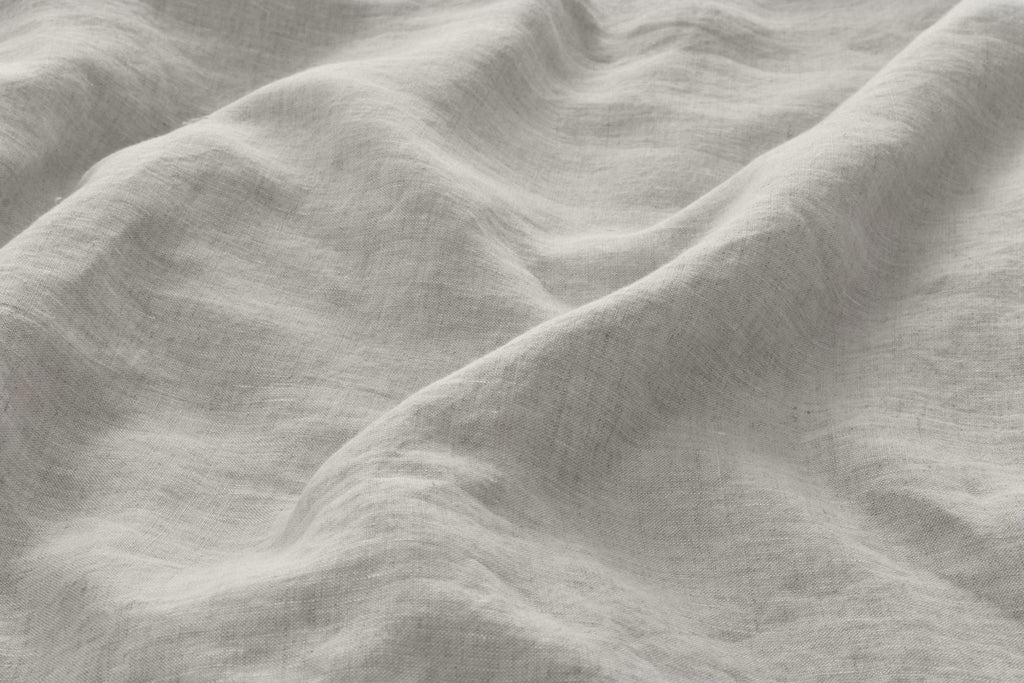Natural Linen Duvet Cover Close up of Fabric
