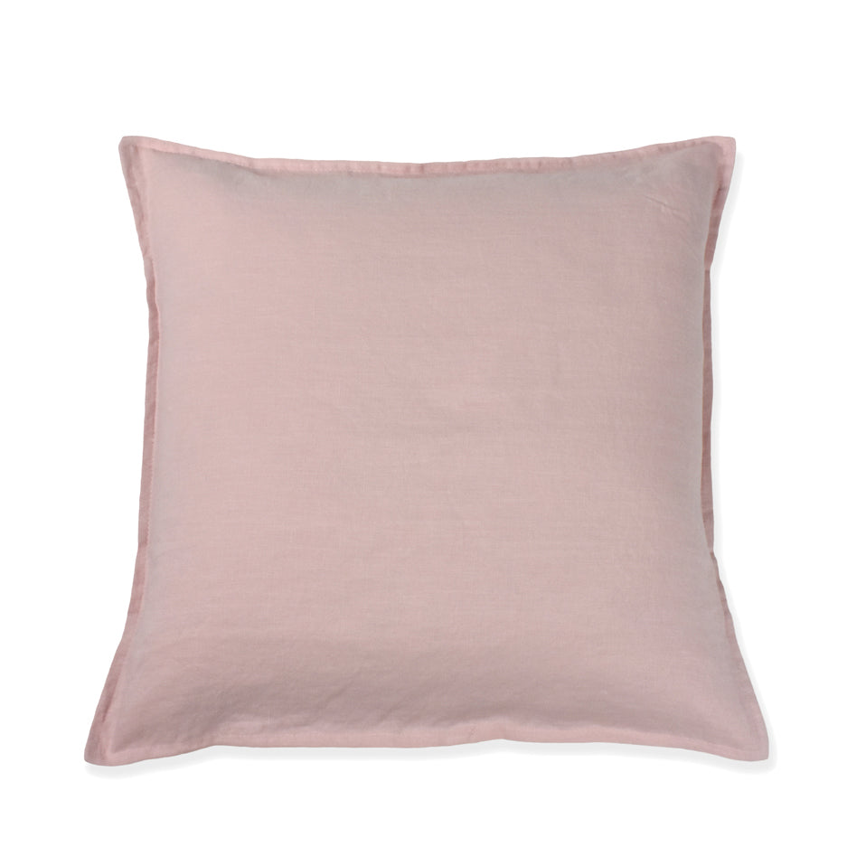 Chalk Pink Linen Cushion Cover cut out