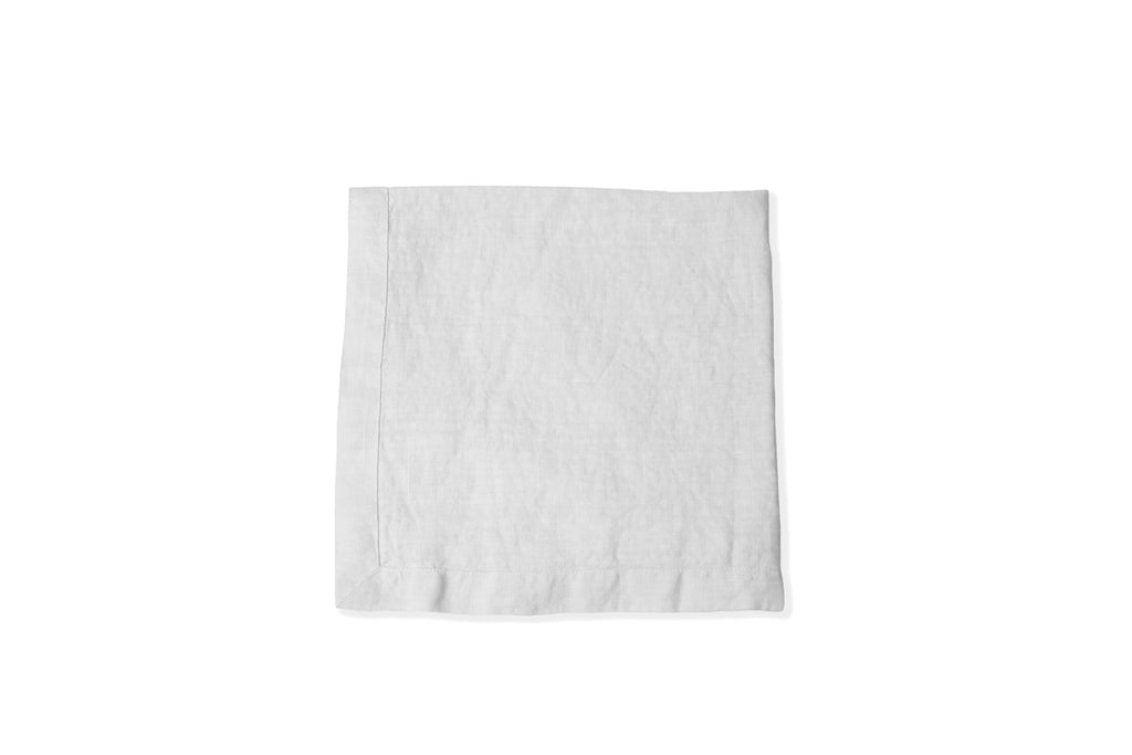 Light Grey Linen Napkin on a White Background