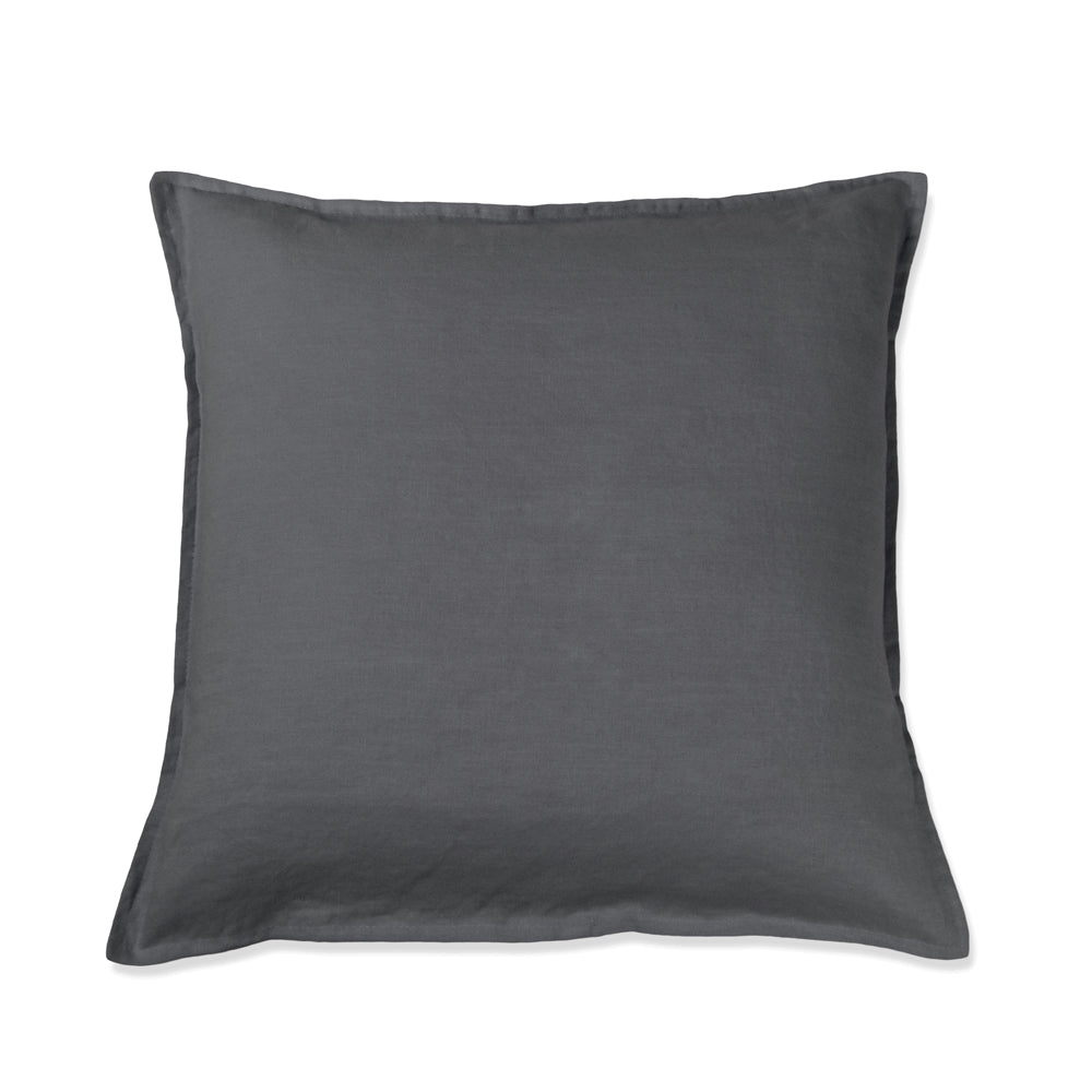 Dark Grey Linen Cushion Cover