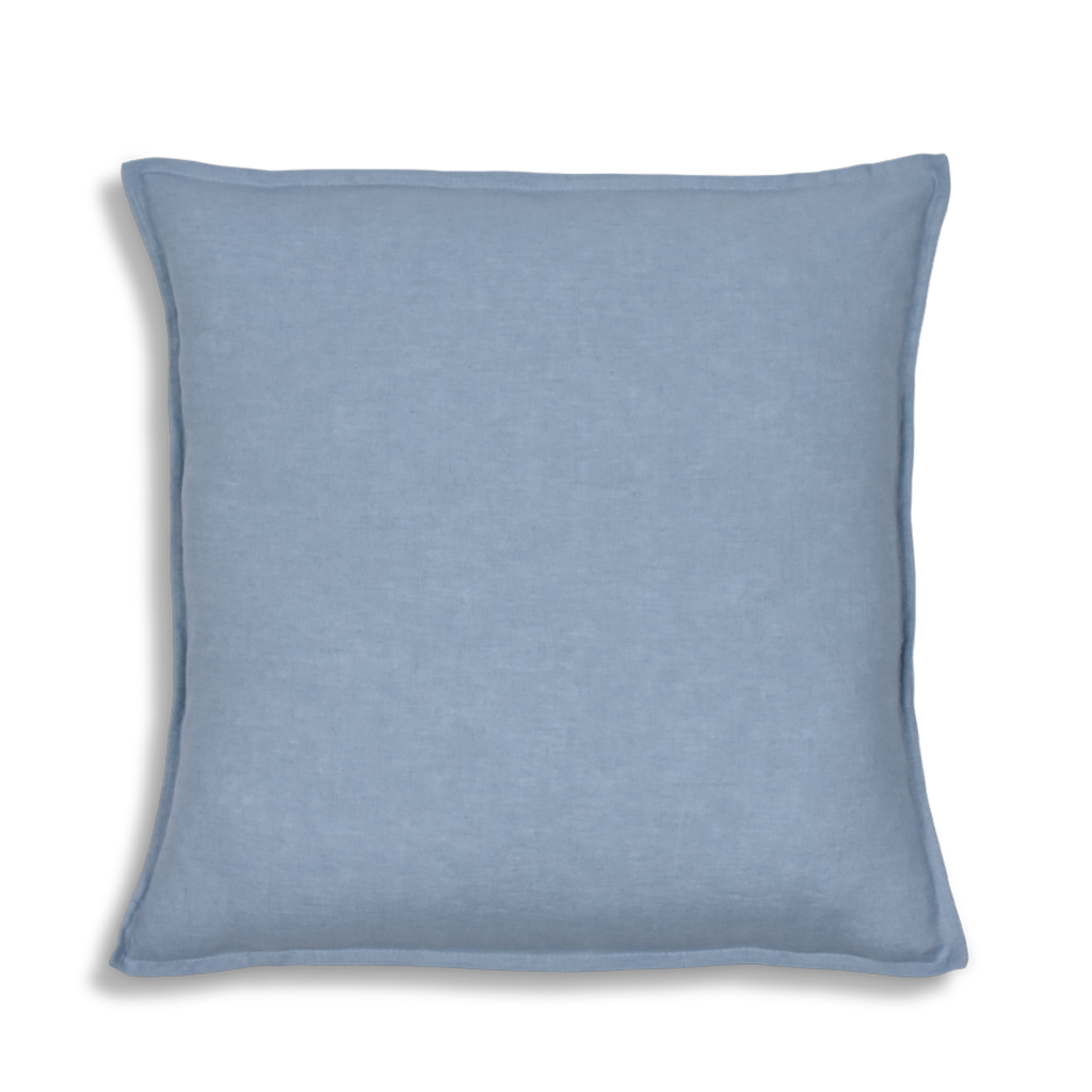 Stone Blue Linen Cushion Cover Cut Out