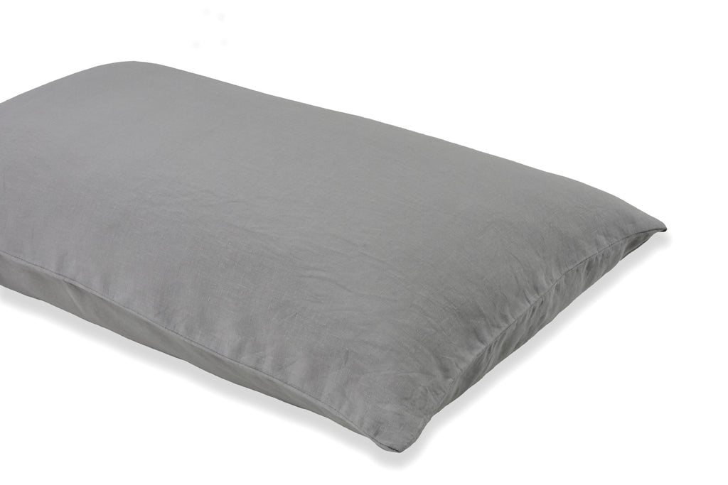 Light Grey Pure Linen Pillowcase